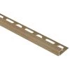 Rondec Beige 1/4 in. x 8 ft. 2-1/2 in. Color-Coated Aluminum Bullnose Tile Edging Trim by Schluter
