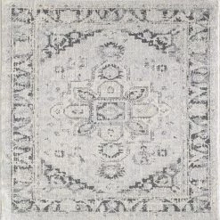 Capricorn Cream/Gray 2.2 ft. x 8 ft. Oriental Runner Rug by Eviva