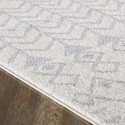 Loops Cream/Gray 9 ft. x 12 ft. Southwestern Area Rug by Eviva -Eviva Sales Store cream gray eviva area rugs rg1129 9x12cg c3 1000