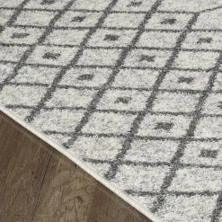 Grid Cream/Gray 8 ft. x 10 ft. Geometric Area Rug by Eviva -Eviva Sales Store cream gray eviva area rugs rg1158 8x10cg c3 1000