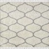 Oval Cream/Gray 5.1 ft. W x 7 ft. L Trellis Area Rug by Eviva