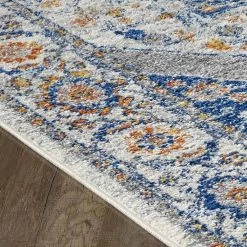 Vintage Cream/Navy 6 ft. x 9 ft. Oriental Area Rug by Eviva -Eviva Sales Store cream navy eviva area rugs rg1148 6x9cn c3 1000