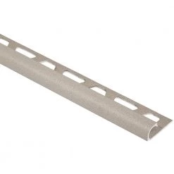 Rondec Cream 3/8 in. x 8 ft. 2-1/2 in. Color-Coated Aluminum Bullnose Tile Edging Trim by Schluter