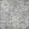 Loops Gray/Cream 2.2 ft. x 8 ft. Oriental Runner Rug by Eviva