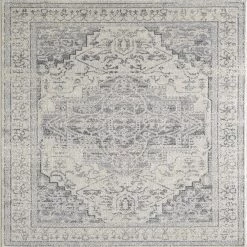 Venus Gray/Dark Gray 5 ft. x 7 ft. Oriental Area Rug by Eviva