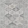 Mosaic Gray/Dark Gray 2.2 ft. x 8 ft. Oriental Runner Rug by Eviva