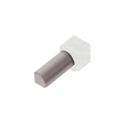 Rondec Matte White 3/8 in. x 1 in. Color-Coated Aluminum Tile Edging Trim 90-Degree Inside Corner by Schluter