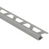 Rondec Metallic Grey 5/16 in. x 8 ft. 2-1/2 in. Color-Coated Aluminum Bullnose Tile Edging Trim by Schluter