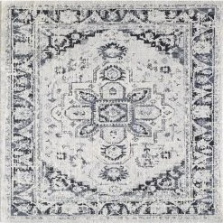 Capricorn Navy/Cream 2.2 ft. x 8 ft. Oriental Runner Rug by Eviva