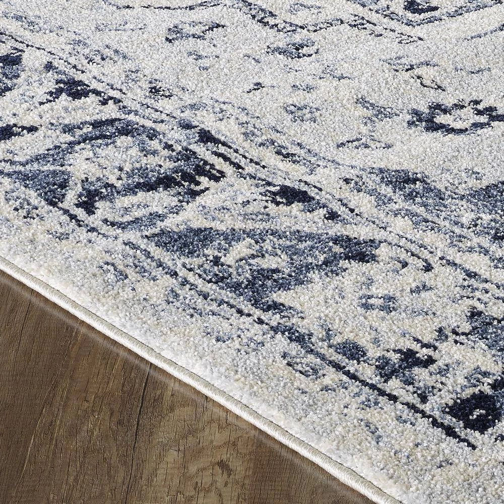 Capricorn Navy/Cream 3 ft. x 5 ft. Oriental Area Rug by Eviva 3 Capricorn Navy/Cream 3 ft. x 5 ft. Oriental Area Rug by Eviva - Image 3