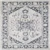 Capricorn Navy/Cream 6 ft. x 9 ft. Oriental Area Rug by Eviva