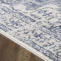 Venus Navy/Cream 6 ft. x 9 ft. Oriental Area Rug by Eviva -Eviva Sales Store navy cream eviva area rugs rg1127 6x9nc c3 1000