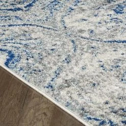 Loops Navy/Cream 5.1 ft. x 7 ft. Oriental Area Rug by Eviva -Eviva Sales Store navy cream eviva area rugs rg1145 5x7nc c3 1000