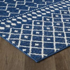 Eviva Sales Store -Eviva Sales Store navy cream eviva area rugs rg1158 5x7nc e1 1000