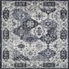 Mosaic Navy/Gray 9 ft. x 12 ft. Oriental Area Rug by Eviva