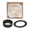 Kerdi-Drain 4 in. Brushed Copper Drain Grate by Schluter