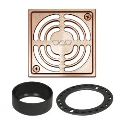 Kerdi-Drain 4 in. Brushed Copper Drain Grate by Schluter
