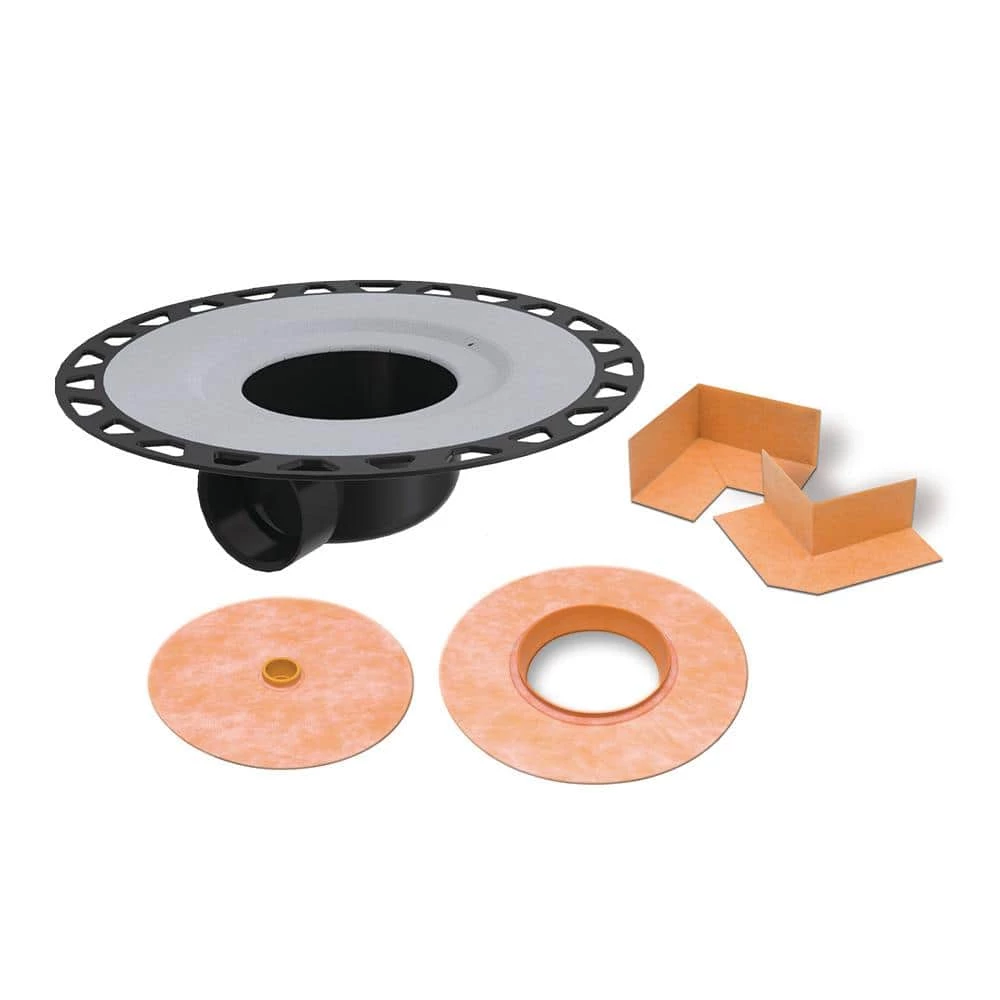Kerdi-Drain 2 in. Horizontal Outlet ABS Drain Flange by Schluter 1 Kerdi-Drain 2 in. Horizontal Outlet ABS Drain Flange by Schluter