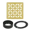 Kerdi-Drain 4 in. Brushed Classic Gold Floral Drain Grate by Schluter