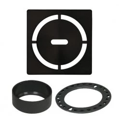 Kerdi-Drain 4 in. Matte Black Pure Drain Grate by Schluter