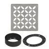 Kerdi-Drain 4 in. Stone Grey Floral Drain Grate by Schluter