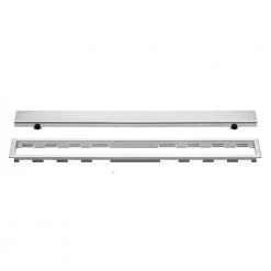 Kerdi-Line Brushed Stainless Steel 27-9/16 in. Closed Grate Assembly with 3/4 in. Frame by Schluter
