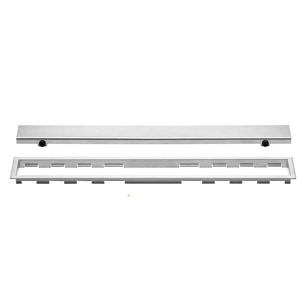 Kerdi-Line Brushed Stainless Steel 31-1/2 in. Closed Grate Assembly with 3/4 in. Frame by Schluter 1 Kerdi-Line Brushed Stainless Steel 31-1/2 in. Closed Grate Assembly with 3/4 in. Frame by Schluter
