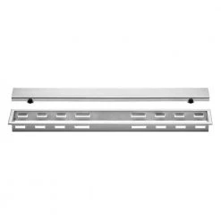 Kerdi-Line Brushed Stainless Steel 19-11/16 in. Closed Grate Assembly with 1-1/8 in. Frame by Schluter