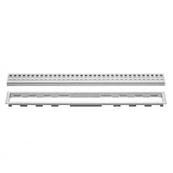 Kerdi-Line Brushed Stainless Steel 51-3/16 in. Perforated Grate Assembly with 3/4 in. Frame by Schluter