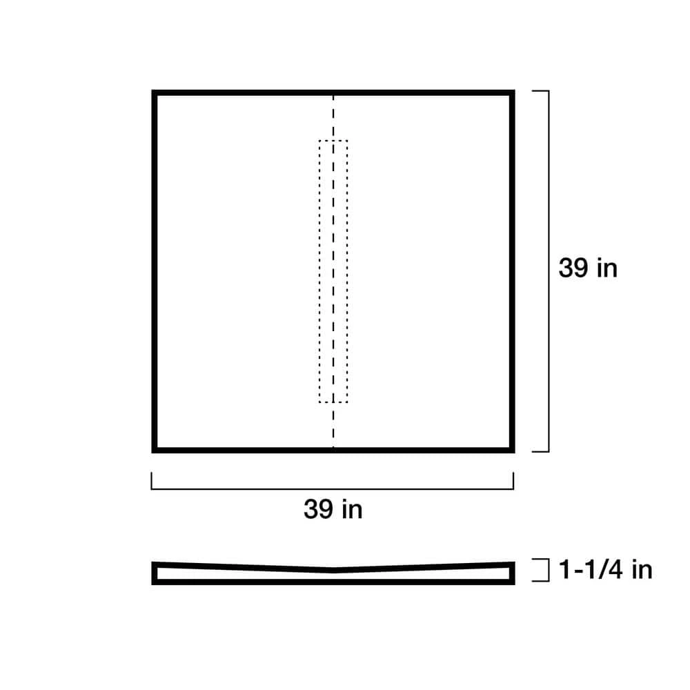 Kerdi-Shower-LT/-LTS 39 in. x 39 in. Center Linear Drain Shower Tray by Schluter 2 Kerdi-Shower-LT/-LTS 39 in. x 39 in. Center Linear Drain Shower Tray by Schluter - Image 2