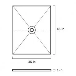 Kerdi-Shower-T/-TS/-TT 36 in. x 48 in. Sloped Shower Tray by Schluter -Eviva Sales Store schluter floor installation kits kst915 1220bf 4f 1000