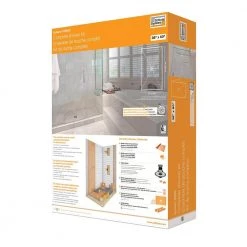 Kerdi-Shower-Kit 38 in. x 60 in. Shower Kit in ABS with Stainless Steel Drain Grate by Schluter -Eviva Sales Store schluter shower systems installation kits ksk9651525abse 4f 1000