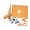 Kerdi-Shower-Kit 38 in. x 60 in. Shower Kit in PVC with Stainless Steel Drain Grate by Schluter