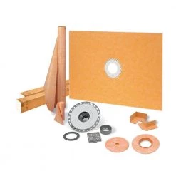 Kerdi-Shower-Kit 38 in. x 60 in. Shower Kit in PVC with Stainless Steel Drain Grate by Schluter