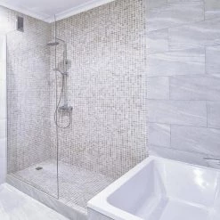 Kerdi-Shower 38 in. x 60 in. Off-Center Shower Kit with PVC Flange by Schluter -Eviva Sales Store schluter shower systems installation kits ksk9651525spvc 31 1000