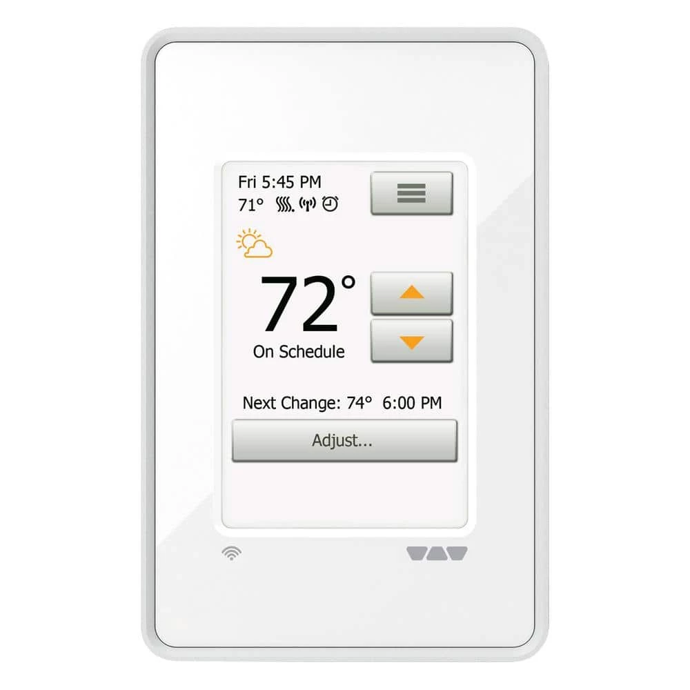 Ditra-Heat Wi-Fi Programmable Thermostat, Bright White by Schluter 1 Ditra-Heat Wi-Fi Programmable Thermostat, Bright White by Schluter